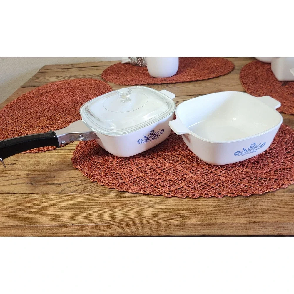 VINTAGE‎ CorningWare 3 piece Set. Blue Cornflower.