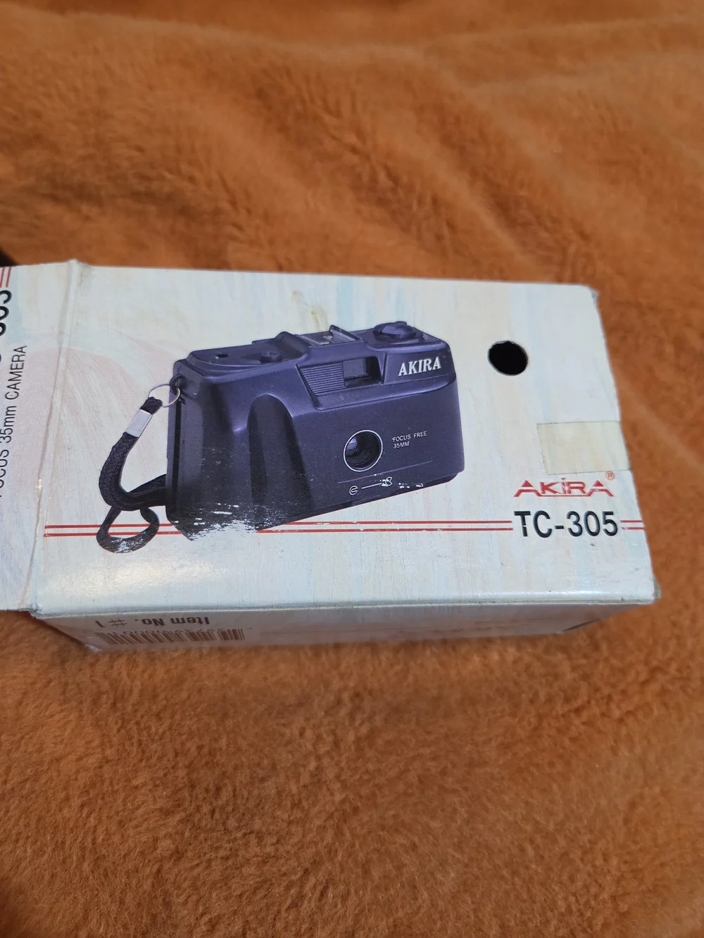 New In Box Vintage AKIRA TC-305 Black 35mm Point & Shoot Camera
