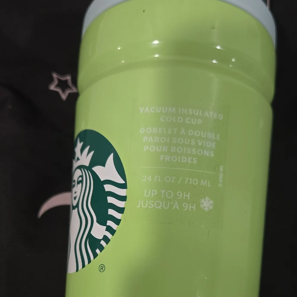 Starbucks 2025 Green Stainless Steel‎ Cold Cup Tumbler 24 oz Twist To Seal