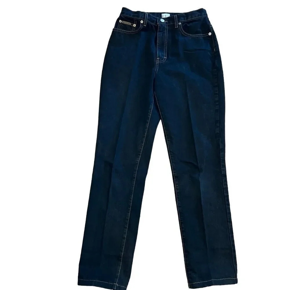 Calvin Klein Black Five Pocket Jeans. Size 6. 32 inch inseam. Great Condition!!
