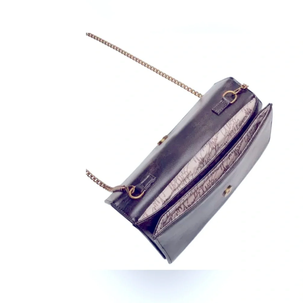 STEVE MADDEN Clutch Crossbody Bag Women's‎  Black Leather