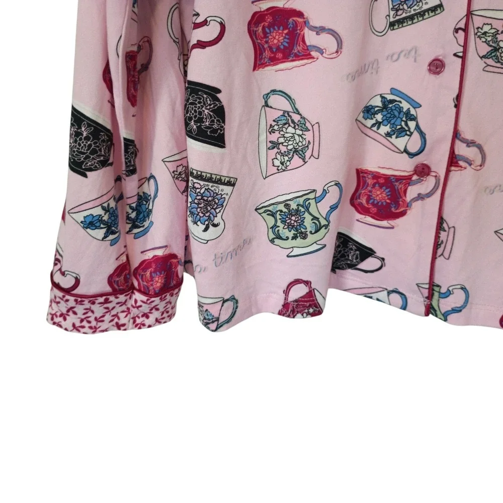 Flora Nikrooz leaf sleepwear trim