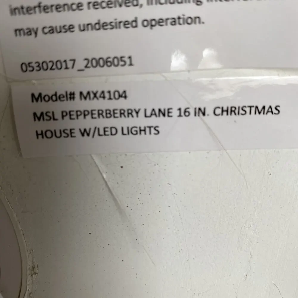 Martha Stewart Living Pepperberry‎ Lane Holiday Christmas House Ceramic Light Up