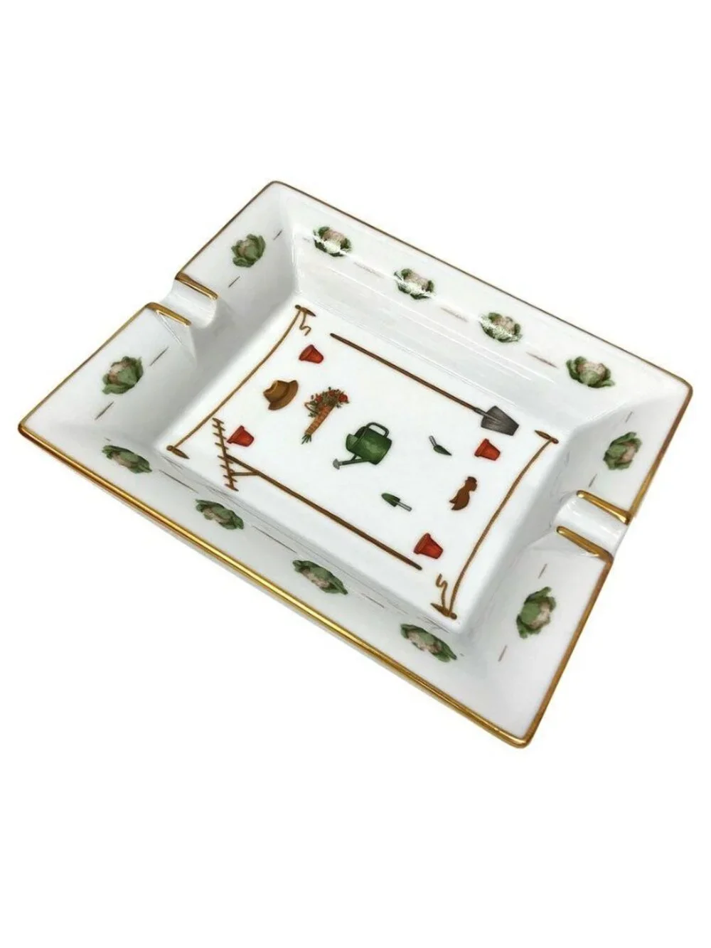 Hermes Ashtray Case Ceramic Gardening White