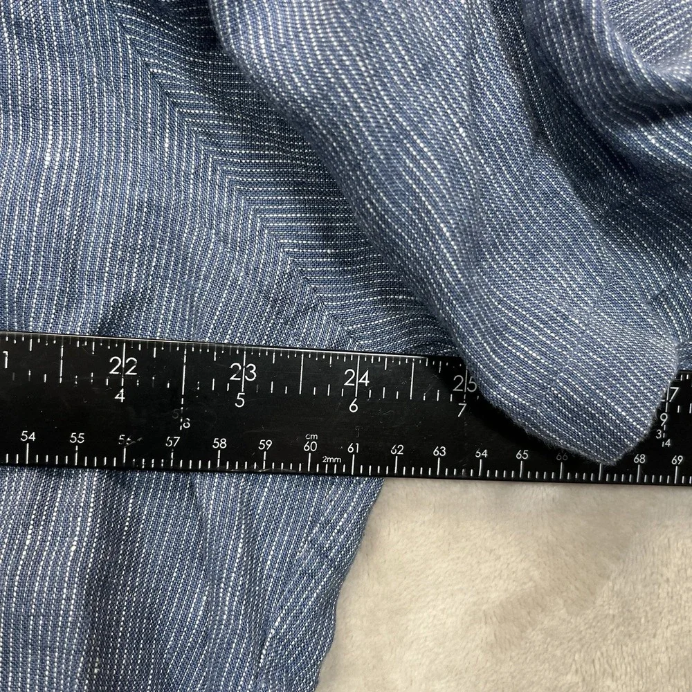 UNTUCKit Canon Shirt Men's Linen XL Blue Short Sleeve