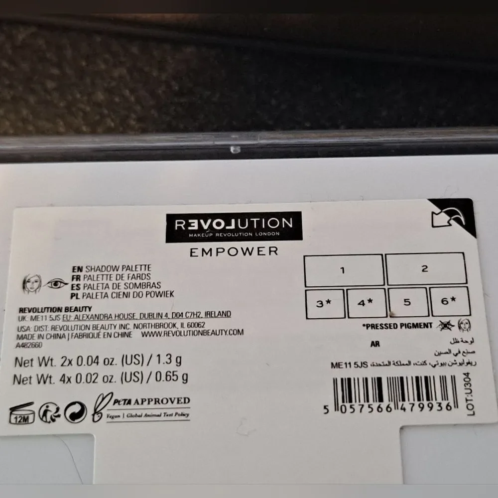 3/$18 Revolution Empower Shadow Palette New In Package