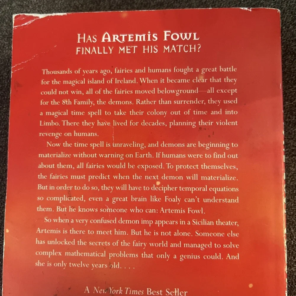 Artemis Fowl the Lost Colony by Eoin Colfer (2008, Perfect)