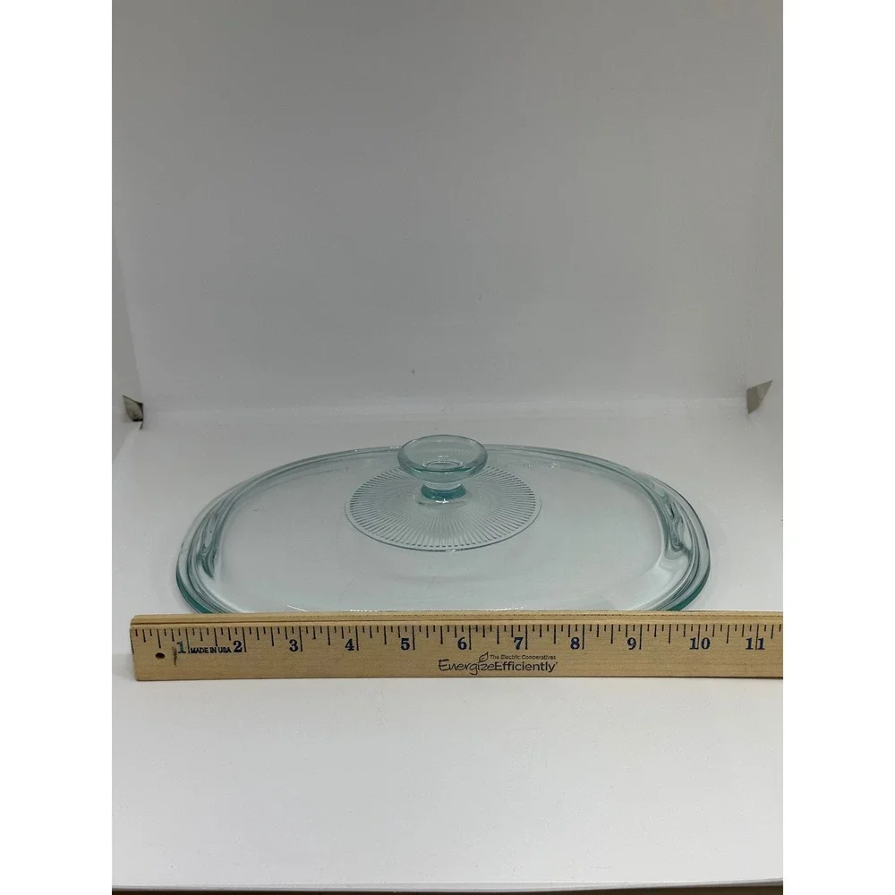 VTG Pyrex Casserole Lid Clear Glass Oval Replacement DC 1.5 C 17 10.25