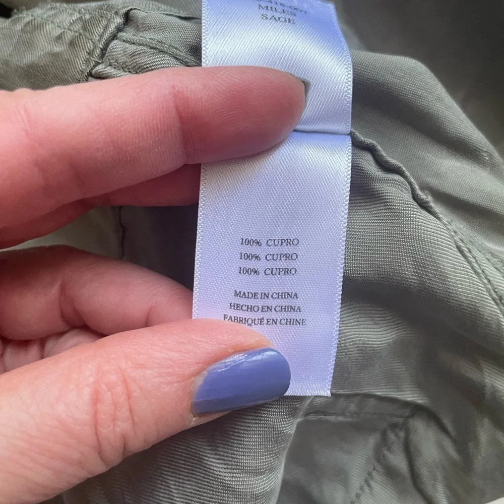 Rails Miles Sage Green Utility Jacket Pockets Drawstring Waist