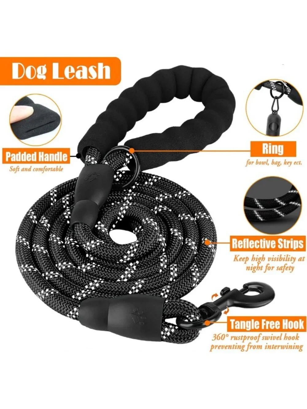 No Pull Dog Harness, Collar & Leash Set with Travel Accessories for Easy Walks