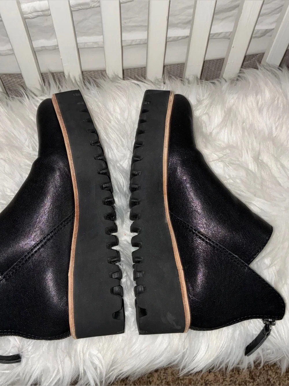 All Black contemporary platform