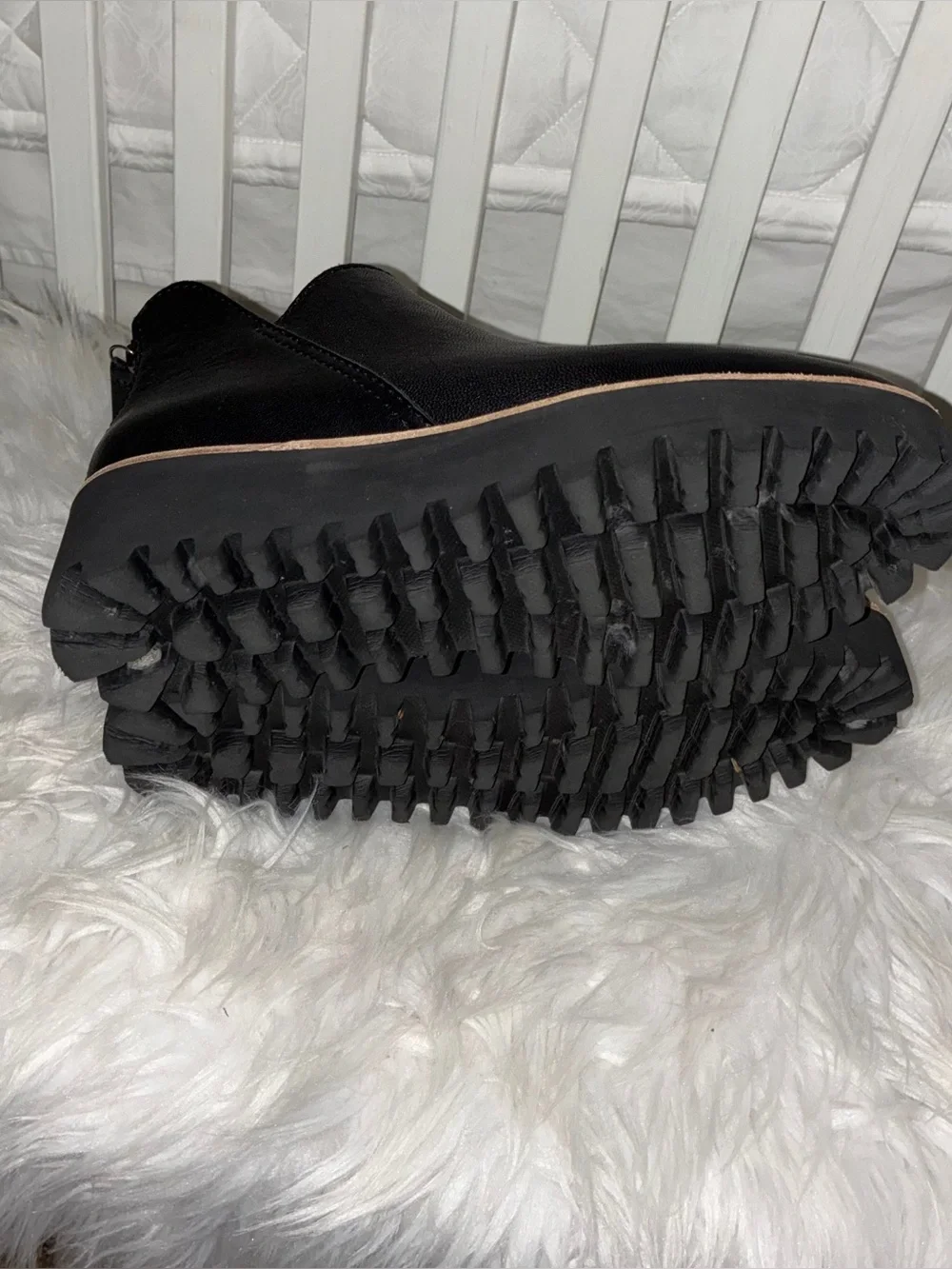 All Black contemporary platform