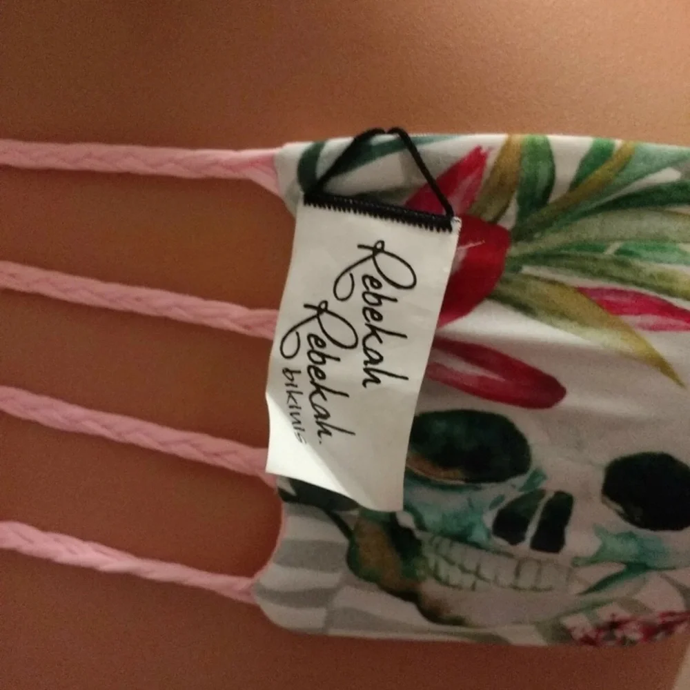 Floral Print Bandeau Bikini Top