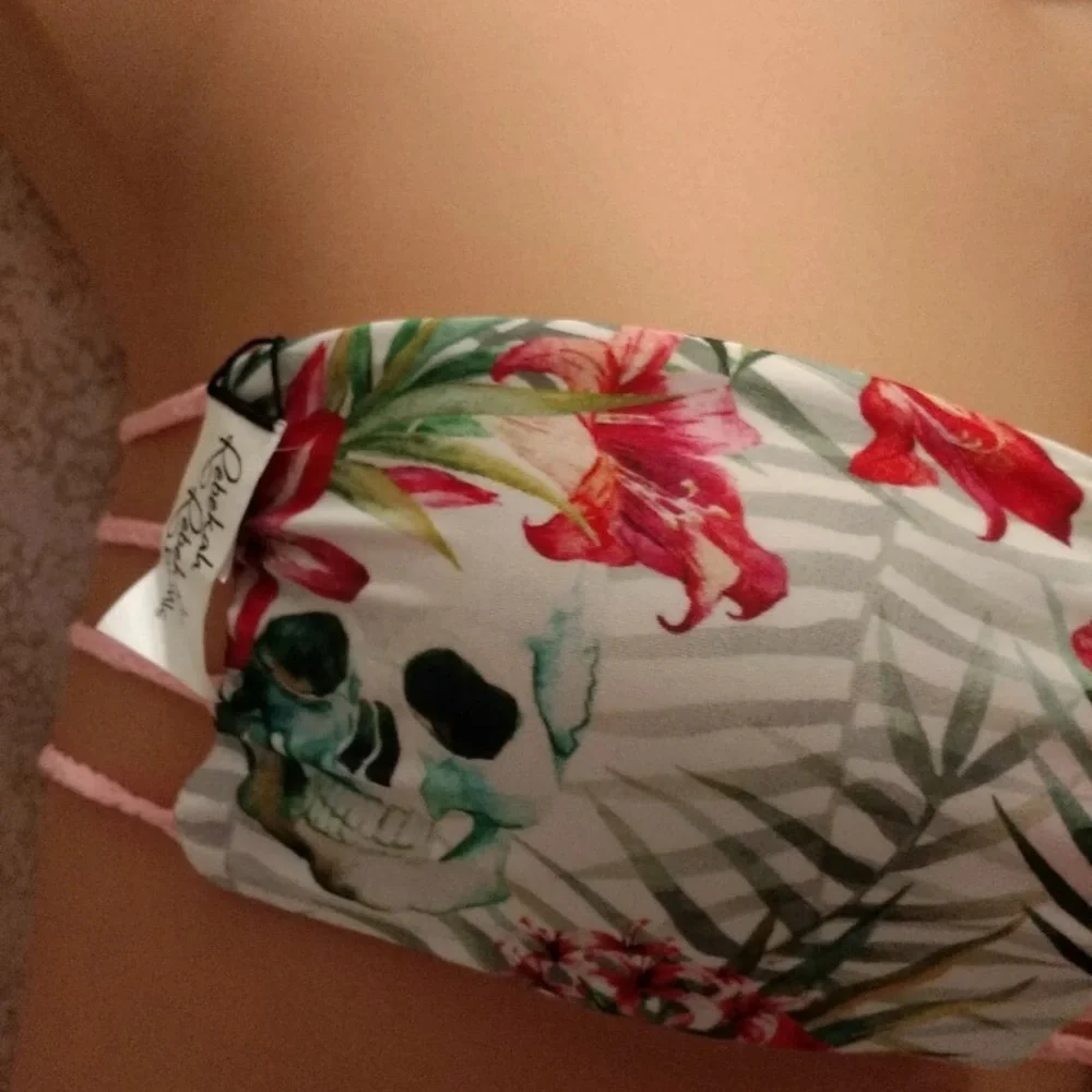 Floral Print Bandeau Bikini Top