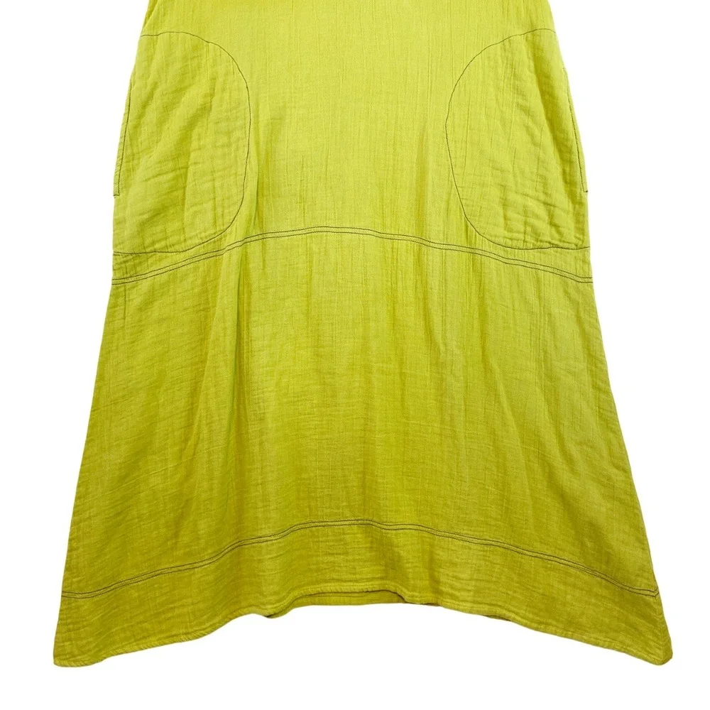 Tulip Midi‎ Dress Women's SMALL Charmaine Sweet Pea Green Gauze Cotton Boho
