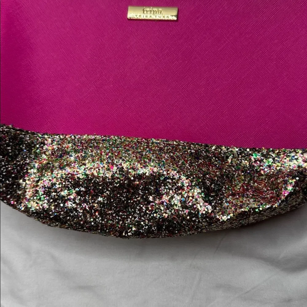 Trina Turk Glitter Cosmetic‎ Bag. NWT.