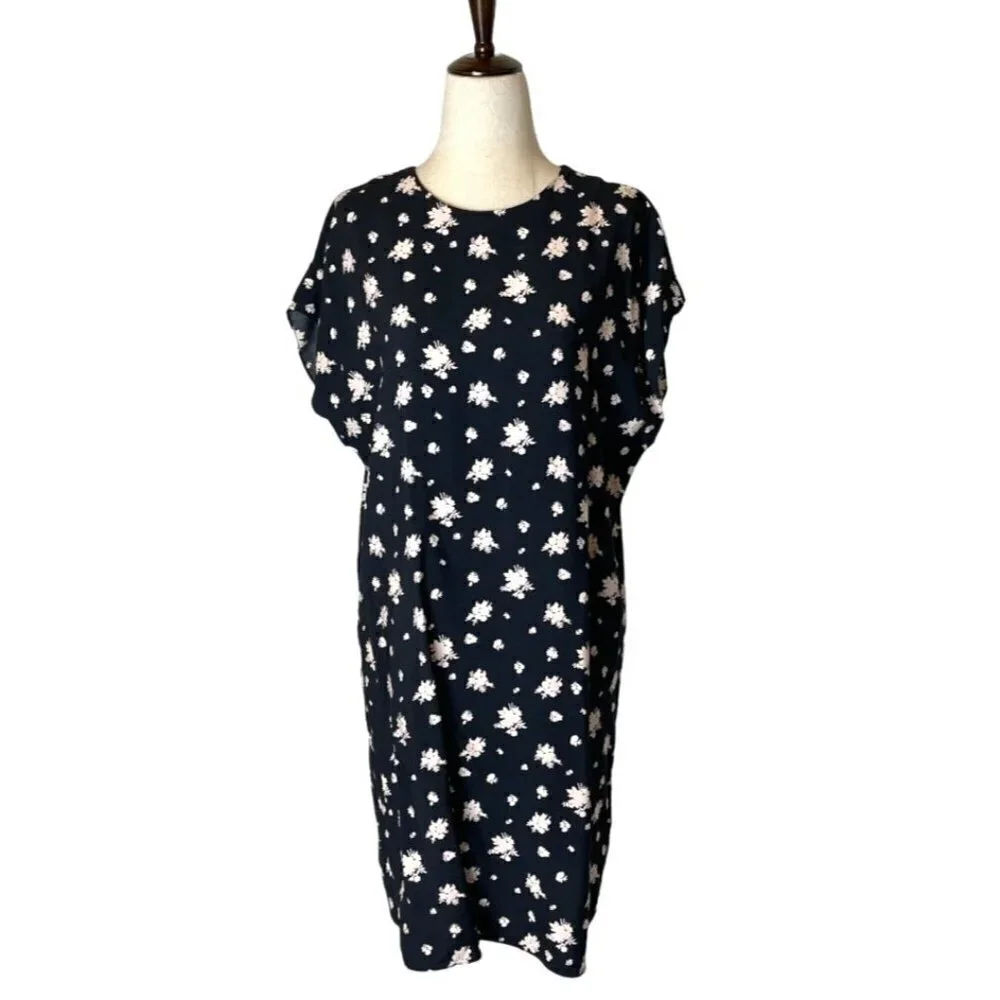 & Other Stories Paris Atelier Dress Women 8 Black Floral Shift Whimsigoth Boho
