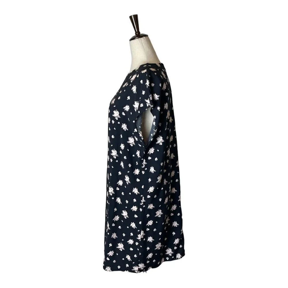 & Other Stories Paris Atelier Dress Women 8 Black Floral Shift Whimsigoth Boho