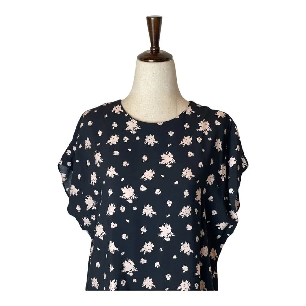 & Other Stories Paris Atelier Dress Women 8 Black Floral Shift Whimsigoth Boho