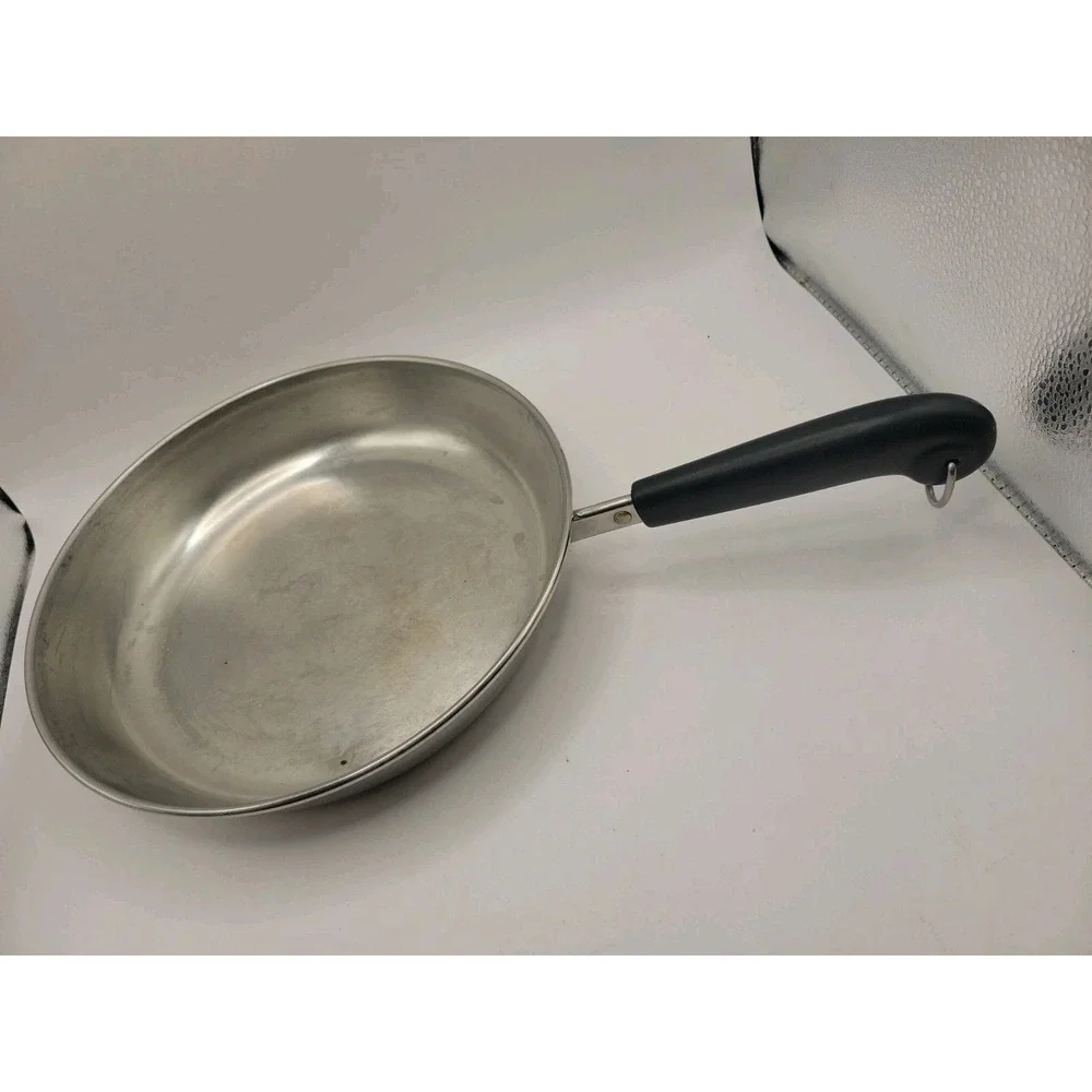 Vintage Revere Ware 10 Inch Skillet Frying Pan‎ Copper Bottom Clinton IL USA 23