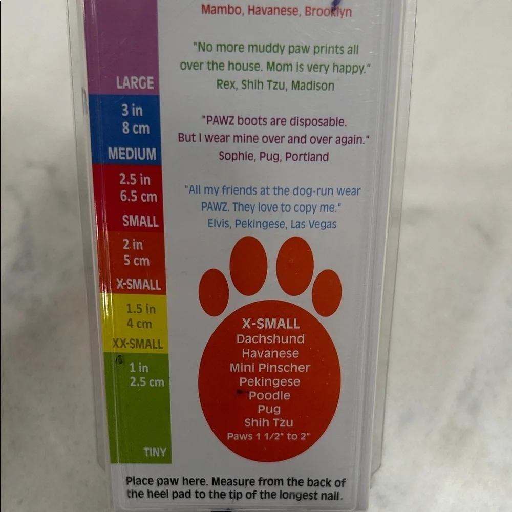 Protex Pawz Rubber Dog‎ Boots X-Small - Orange