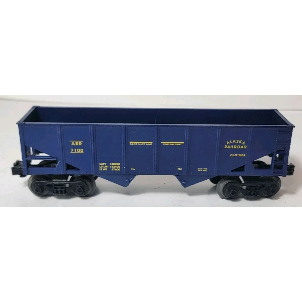 Lionel O Gauge‎ Alaska Railroad Hopper Freight Car Blue ARR #7100 Model Train