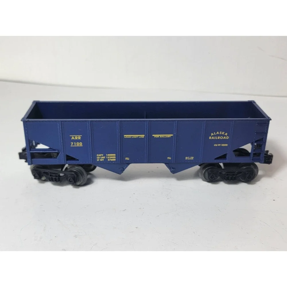 Lionel O Gauge‎ Alaska Railroad Hopper Freight Car Blue ARR #7100 Model Train