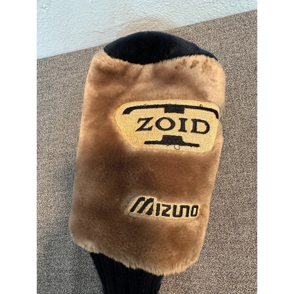 Vintage Mizuno T-Zoid Golf Driver #1 Plush Fuzzy Golf Head Cover Black Brown