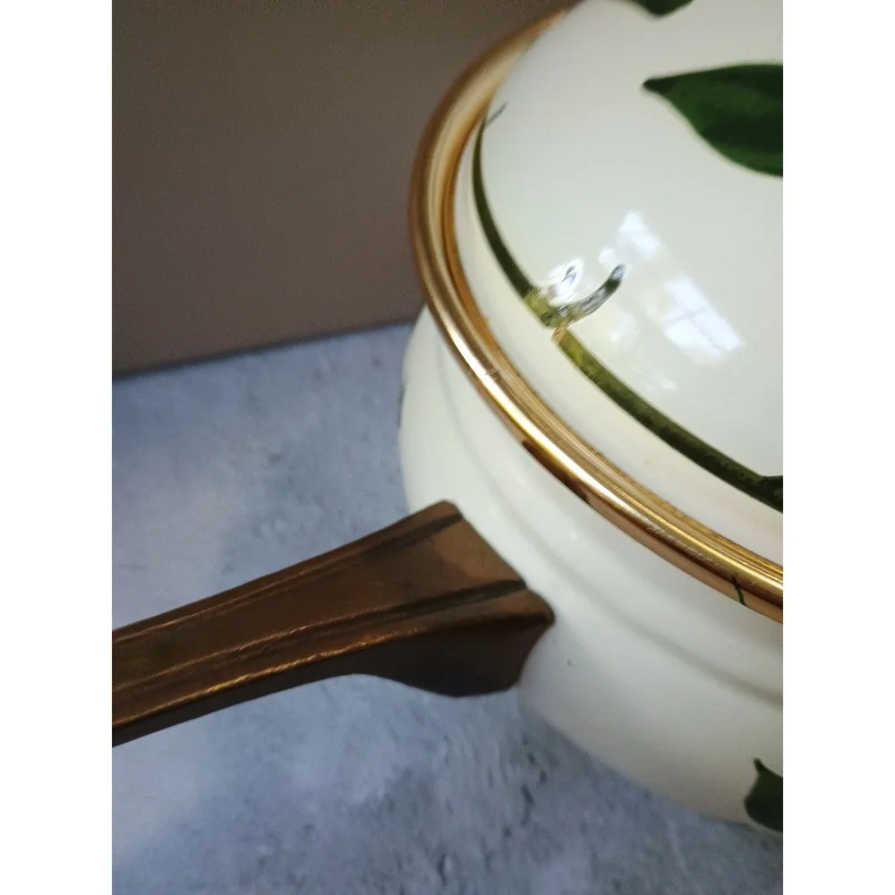 Villeroy & Boch‎ French Garden Enamel Cooking Pot (3 qt) With Lid Floral Decor