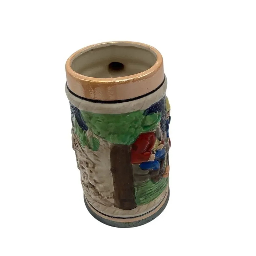 Vintage Ceramic Beer Stein‎ Mug Hand-Painted German Style