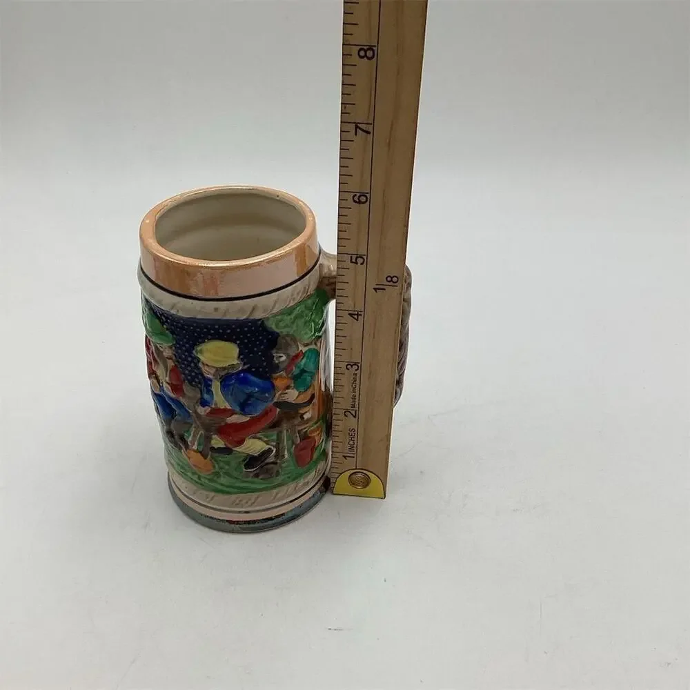 Vintage Ceramic Beer Stein‎ Mug Hand-Painted German Style