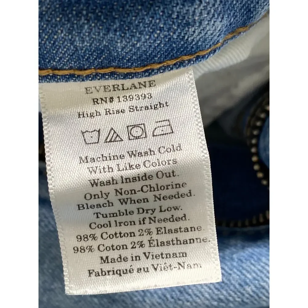 Everlane High Rise Straight Ankle Jeans Womens Size‎ 28 Preppy Normcore Business