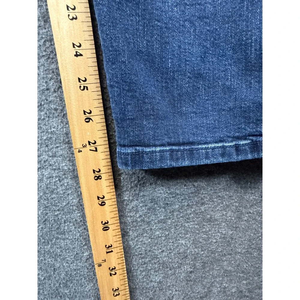 J. Jill Slim Boyfriend Jeans Women 8 Petite Blue Straight Leg Stretch Denim