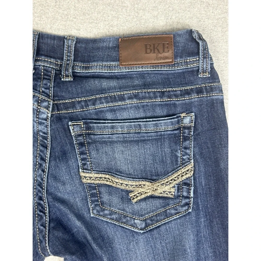 The Buckle BKE CULTURE Size 29 R Low‎ Rise Boot Cut Stretch Jeans Whiskering Y2K
