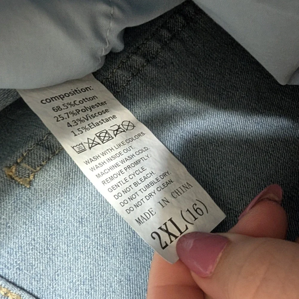 Unbranded Skinny Jeans Women 2XL 16 Blue NWOT‎ Light Wash High Rise Stretch