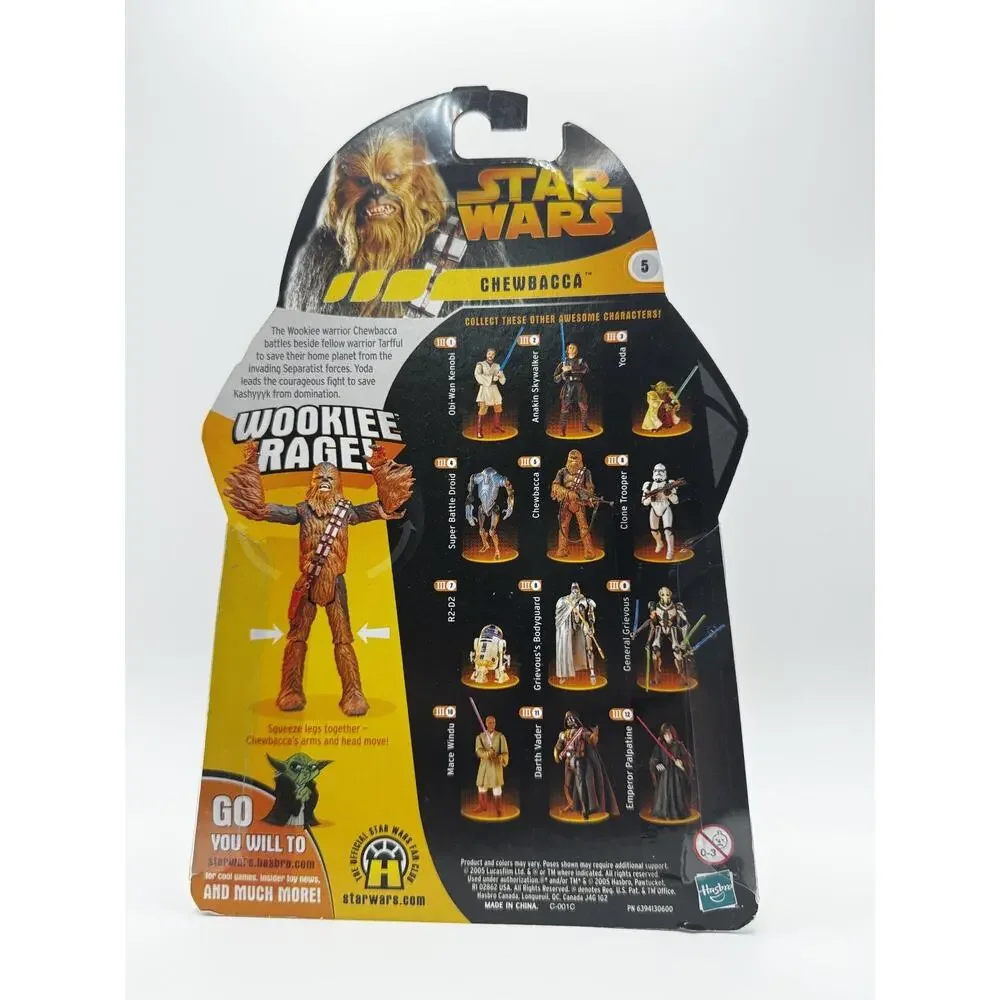 Star Wars ROTS‎ Chewbacca Wookiee Rage #5 Action Figure 2005 Hasbro