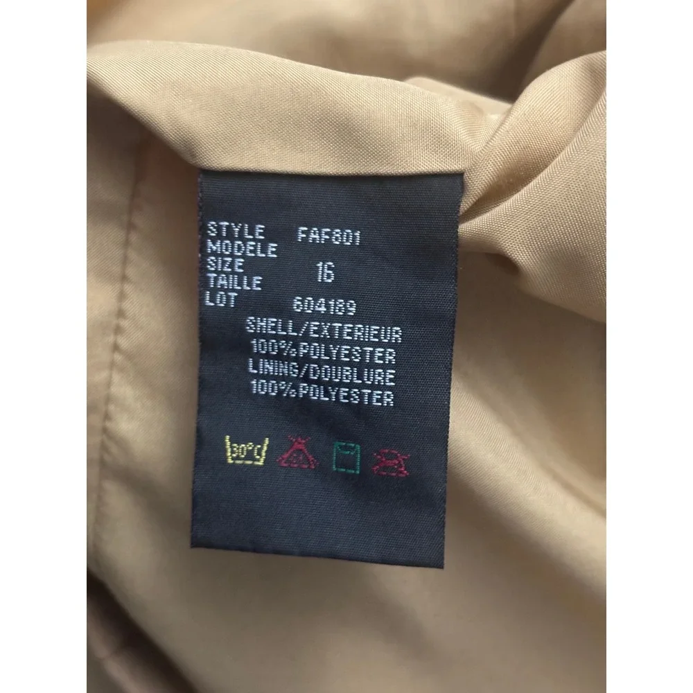 Tall Girl Tan Faux Suede Zip Up Jacket Size 16 Camel FAF801 Tailored Blazer‎