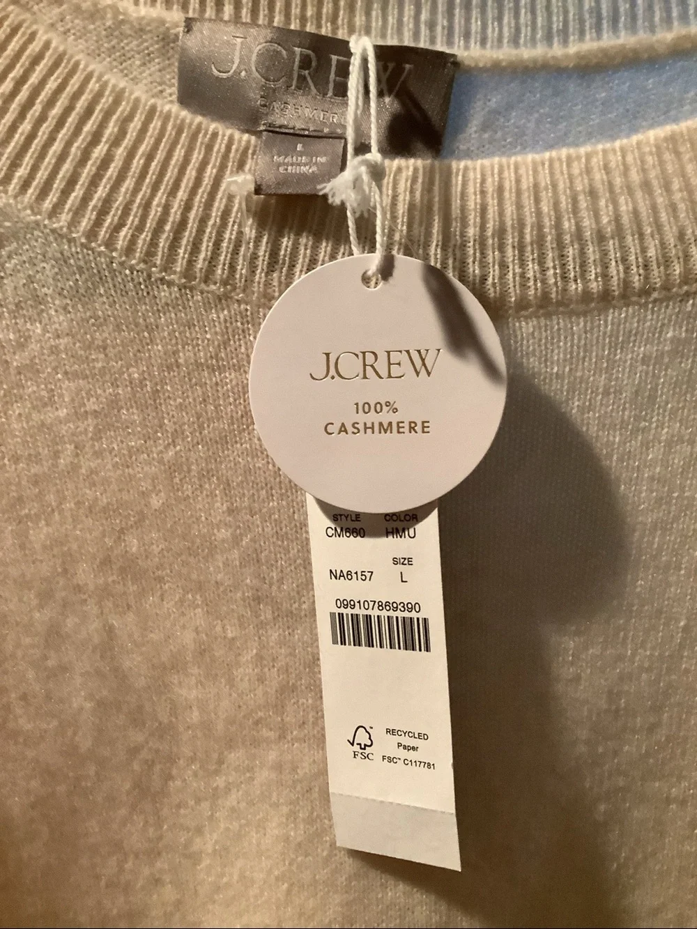 NWT J. Crew Cashmere relaxed sweater-vest L