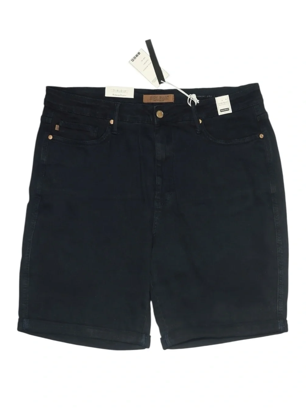 Judy Blue 3XL High Waist Bermuda Shorts Black Stretch Denim NWT Plus