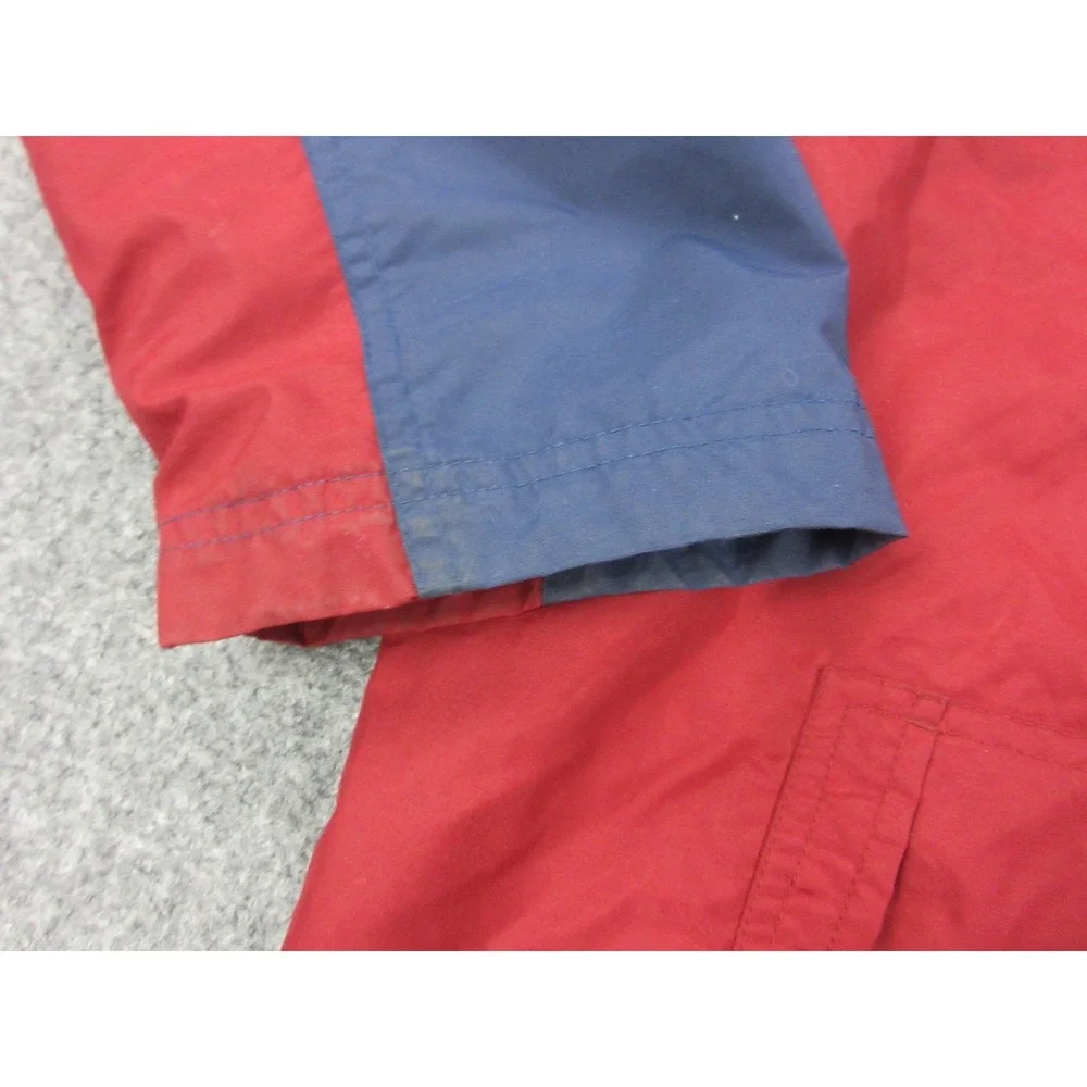 Vintage Nike Jacket‎ Mens 2XL Red Navy Full Zip Hooded Windbreaker Colorblock