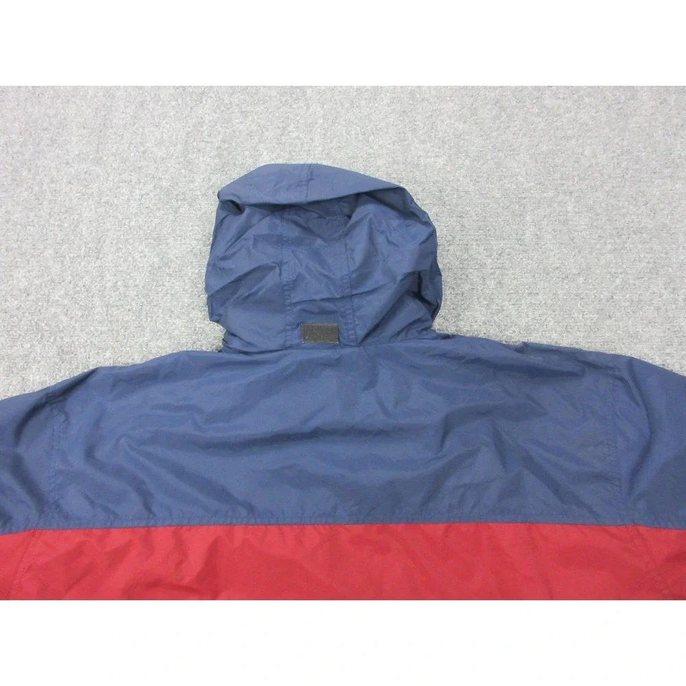 Vintage Nike Jacket‎ Mens 2XL Red Navy Full Zip Hooded Windbreaker Colorblock