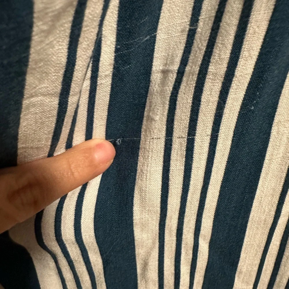 Torrid Maxi‎ Dress Striped Size 5X White Button Front Shirt Dress