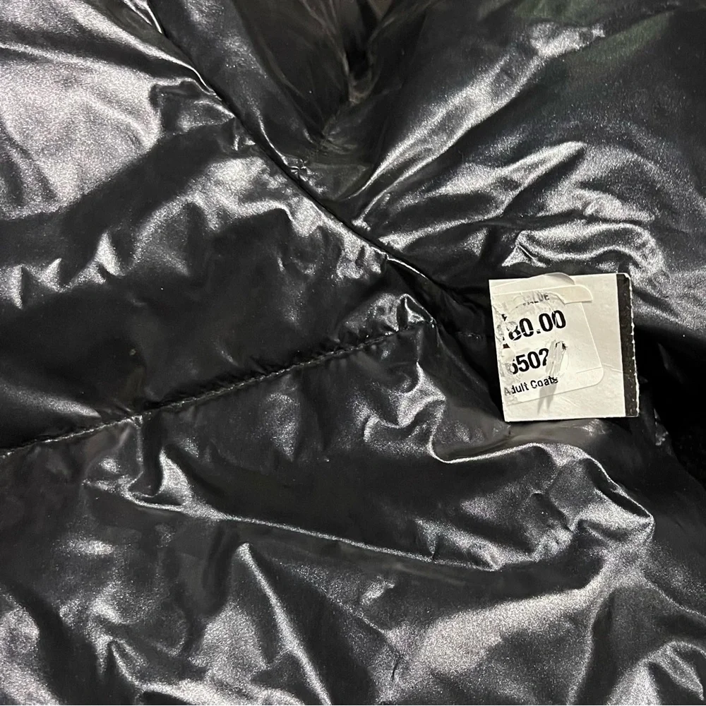🌻NEW w/tag Levi’s Black Shiny Molly Sherpa Lined Puffer Jacket Women's Size XL