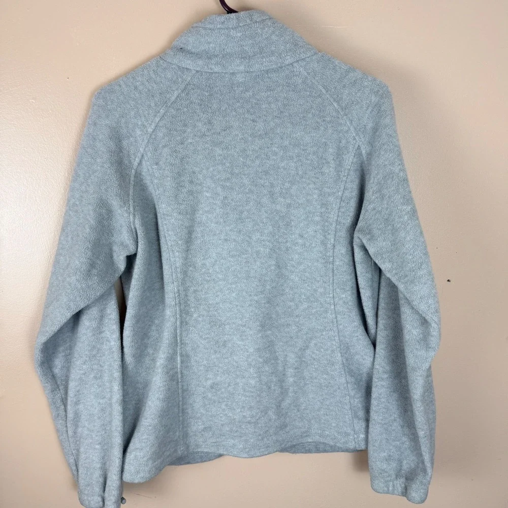 Columbia Womens Full Zip Fleece Jacket Gray Mock Neck WL6439 Size Large‎