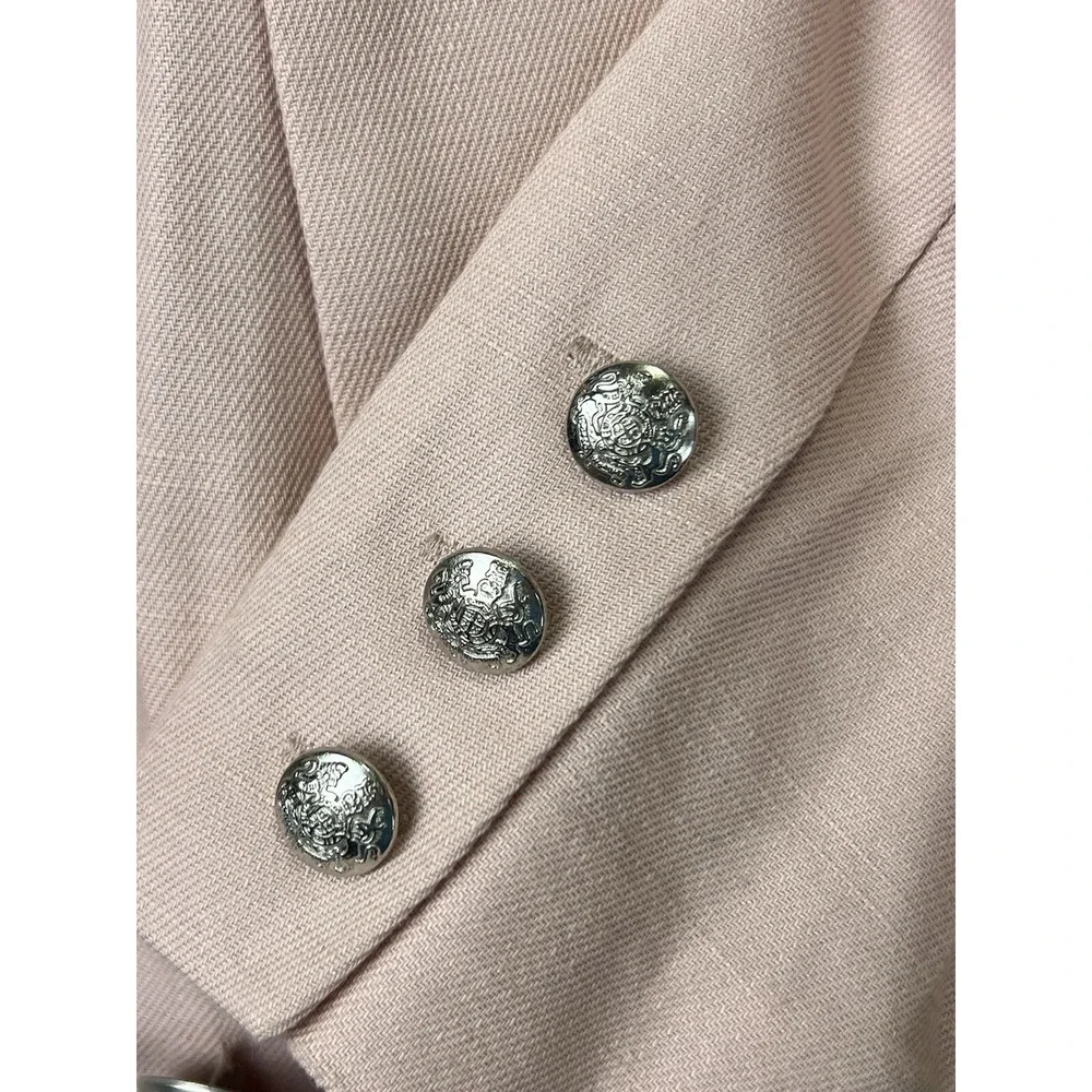 Evereve Lenox Blazer Women's Size XS Double‎ Breasted Light Pink Academia Preppy