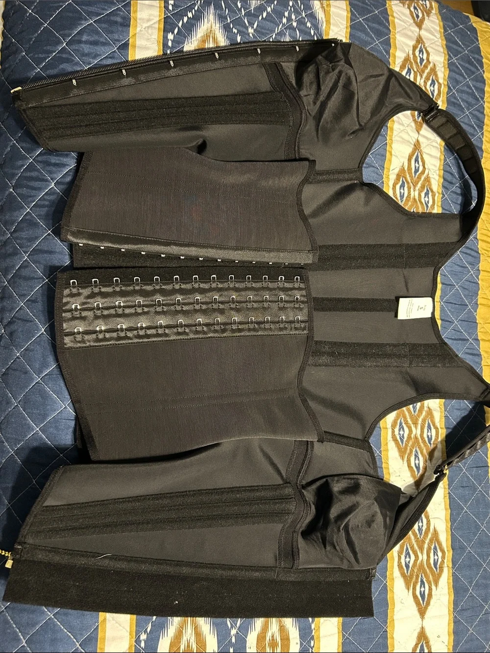 Black Front-Zip Shapewear Bodysuit