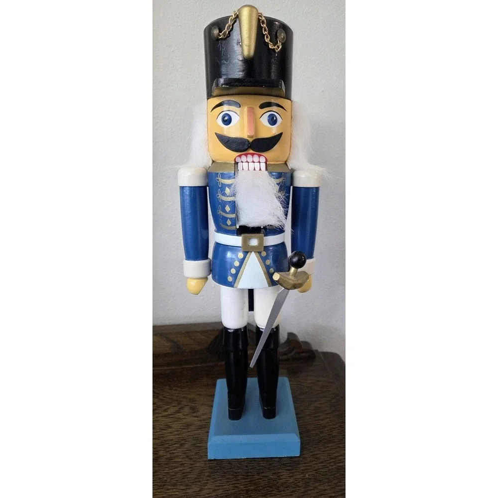 German Hussar Nutcracker in Blue The Blue Dragoons Soldiers‎ EUC 13.5