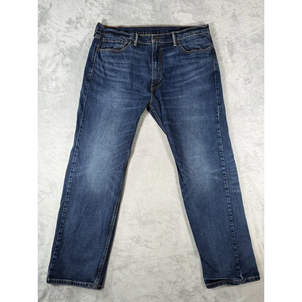 Levis 505 Mens 38x30 Blue Denim Regular Straight Fit‎ Dark Wash