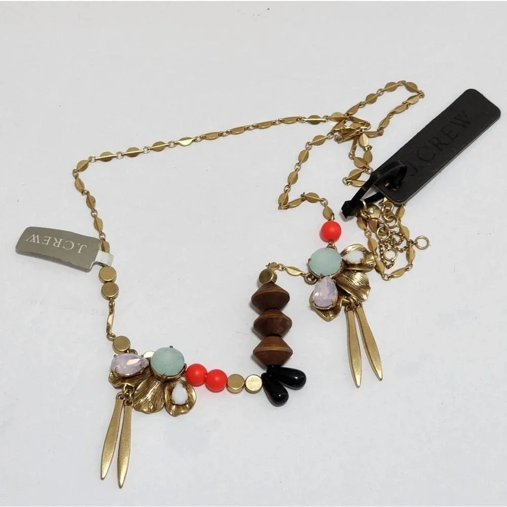 J. CREW jeweled‎ tassel necklace new!!!