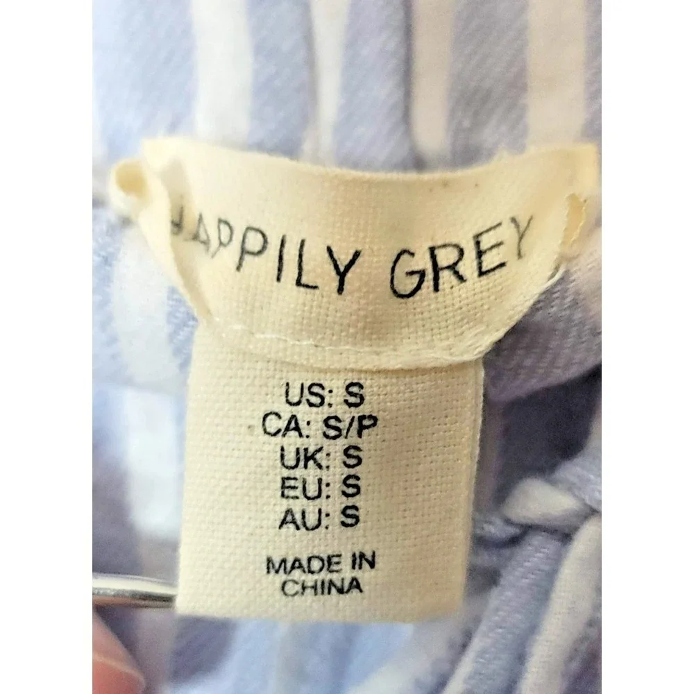 Happily Grey striped wide